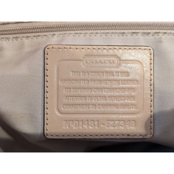 Coach Peyton Leather Large Tote Solid Coral Pomegranate 13" X 12" X 5" F27349 - Picture 2 of 13